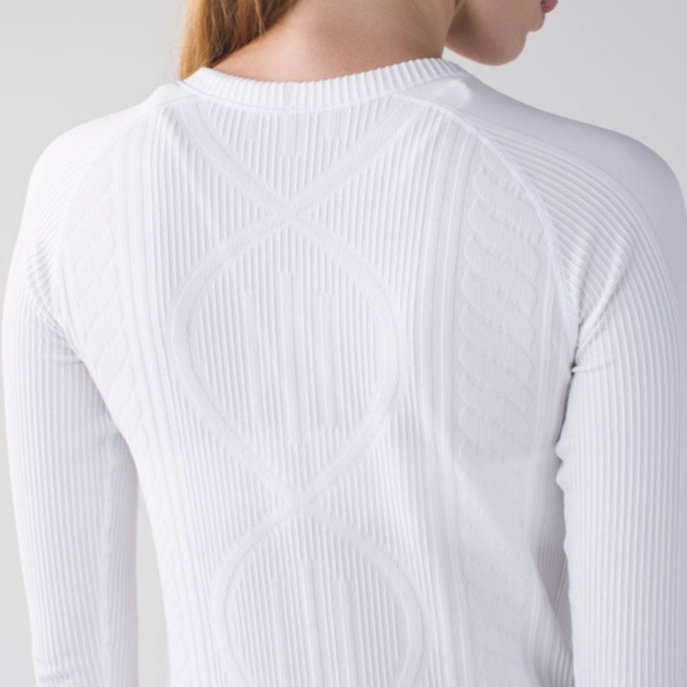 Lululemon Rest less Pullover LS  white sz 8 - Picture 8 of 8